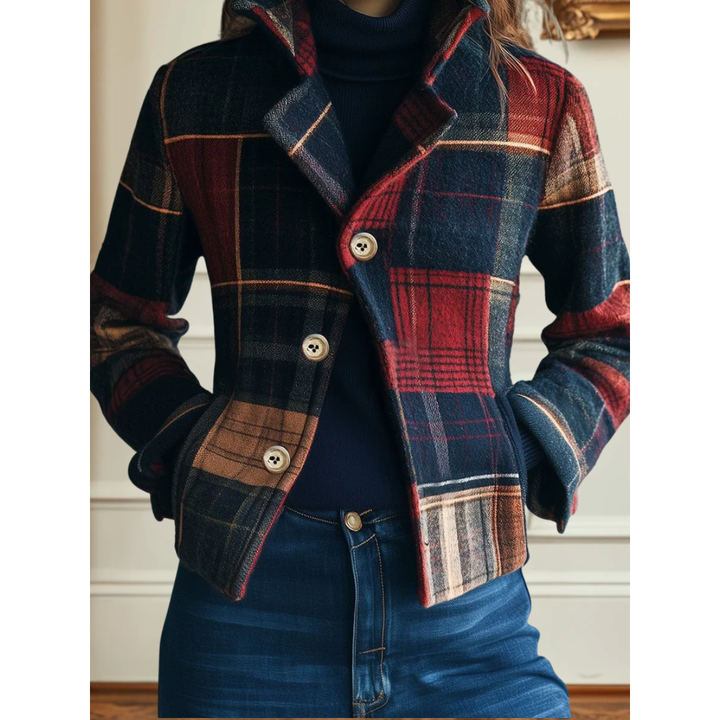 Rose Classic Fit Plaid Wool Jacket | Timeless Warmth with Refined Elegance