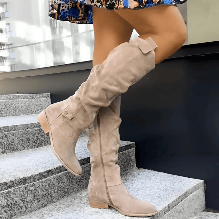 Claire® | Stylish Suede Knee Boots
