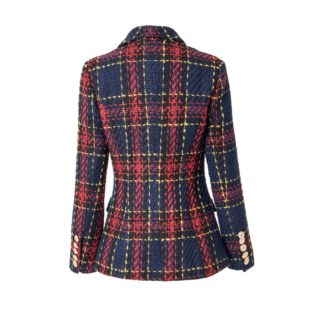 Rose Retro Chic Tweed Blazer | Timeless Elegance with Modern Confidence