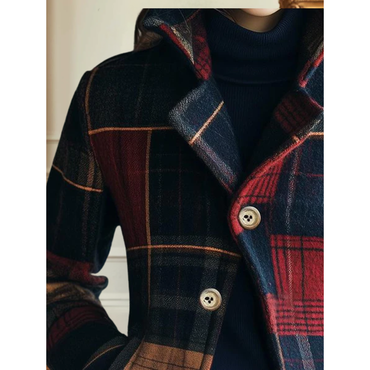 Rose Classic Fit Plaid Wool Jacket | Timeless Warmth with Refined Elegance