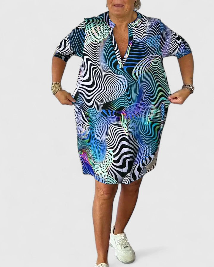 Helinae™ | Sophisticated V-neck Dress