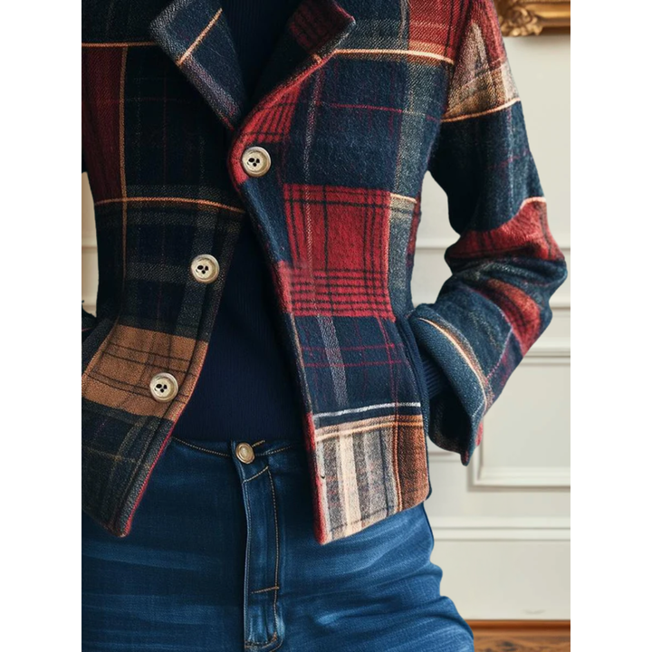 Rose Classic Fit Plaid Wool Jacket | Timeless Warmth with Refined Elegance