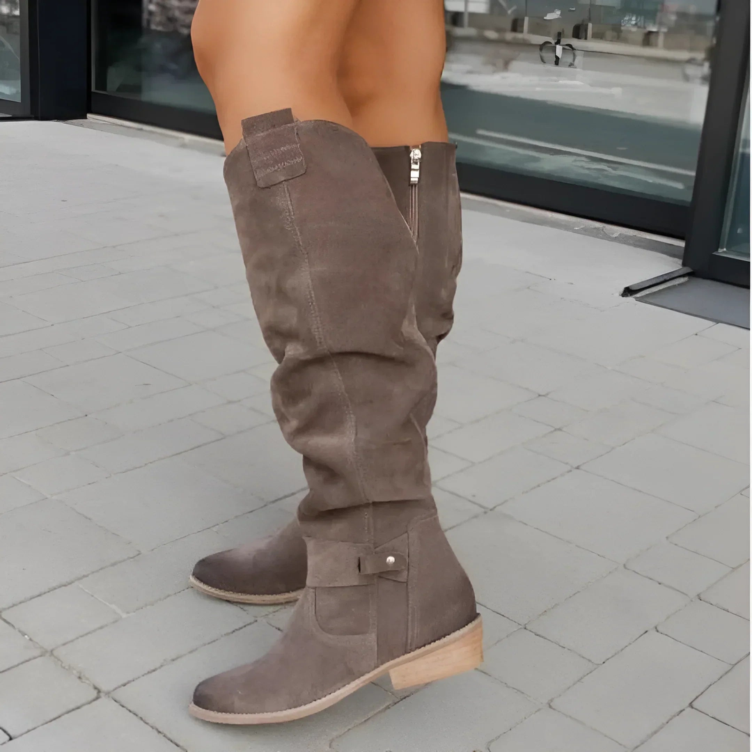 Claire® | Stylish Suede Knee Boots